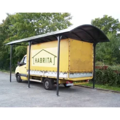 Carport in Alluminio 3.6x7.6 mt Policarbonato Posto Auto Tettoia Camper Furgoni