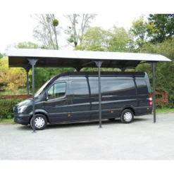 Carport in Alluminio 3.6x7.6 mt Policarbonato Posto Auto Tettoia Camper Furgoni