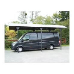 Carport in Alluminio 3.6x7.6 mt Policarbonato Posto Auto Tettoia Camper Furgoni