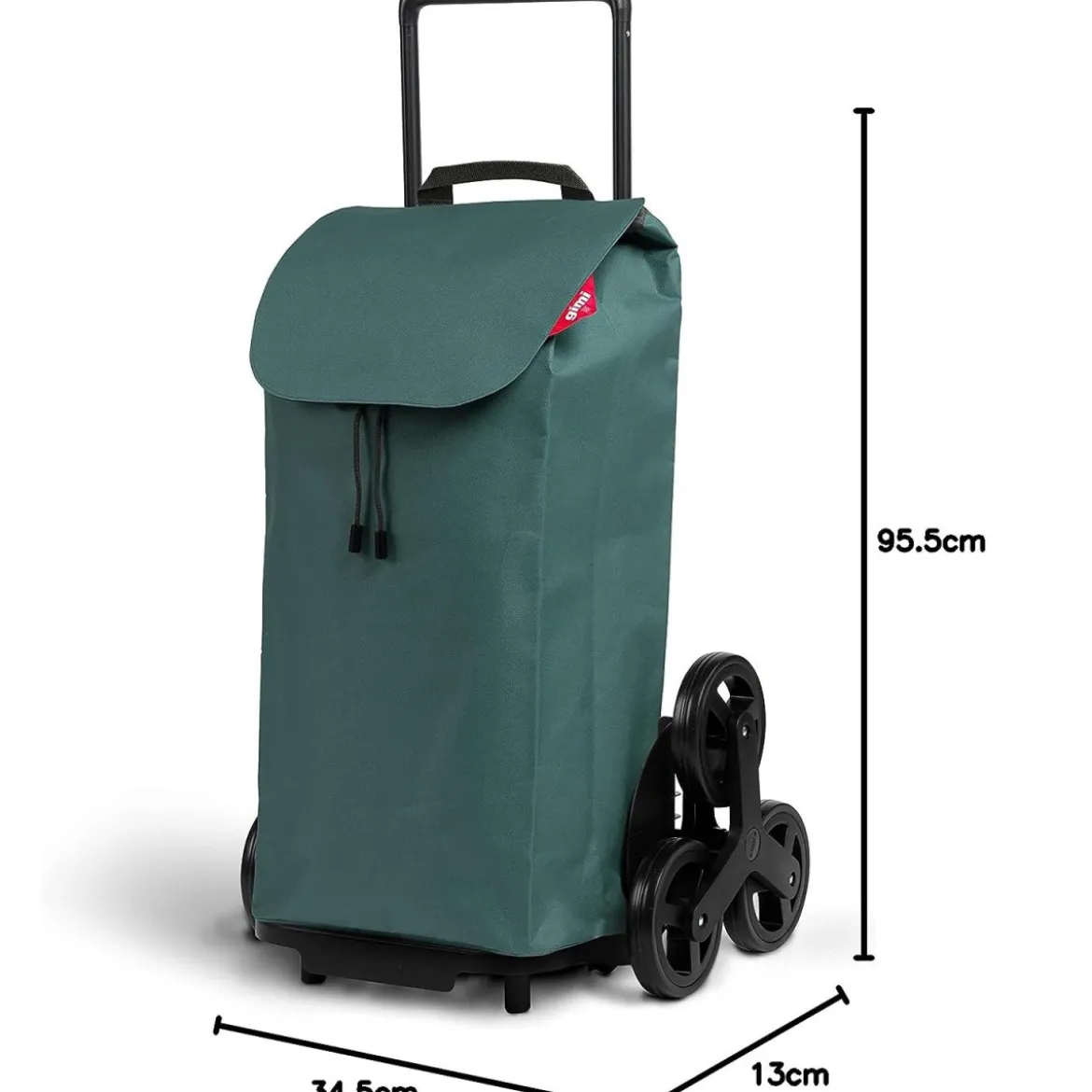 Carrellino per Spesa Gimi Impermeabile 52 lt Carrello Pieghevole Verde