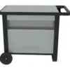 Carrello Barbecue Acciaio Pieghevole 120x63x73 cm Compatibile Ruote