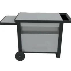 Carrello Barbecue Acciaio Pieghevole 120x63x73 cm Compatibile Ruote