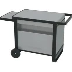 Carrello Barbecue Acciaio Pieghevole 120x63x73 cm Compatibile Ruote