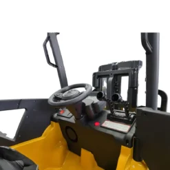 Carrello Elevatore Elettrico per Bambini 12V Giallo con Forche Mobili