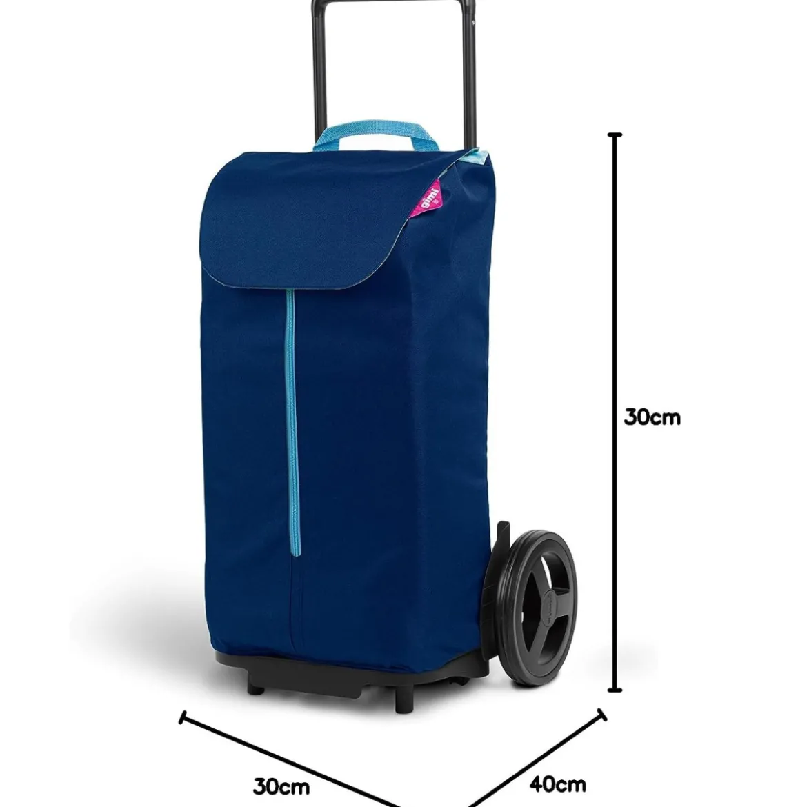 Carrello per Spesa con Sacca da 50 lt Estraibile Carrellino Trasporto