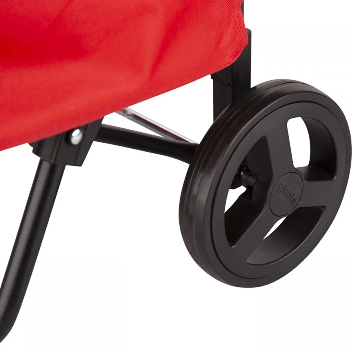 Carrello per Spesa Impermeabile Rosso Carrellino Pieghevole con Ruote
