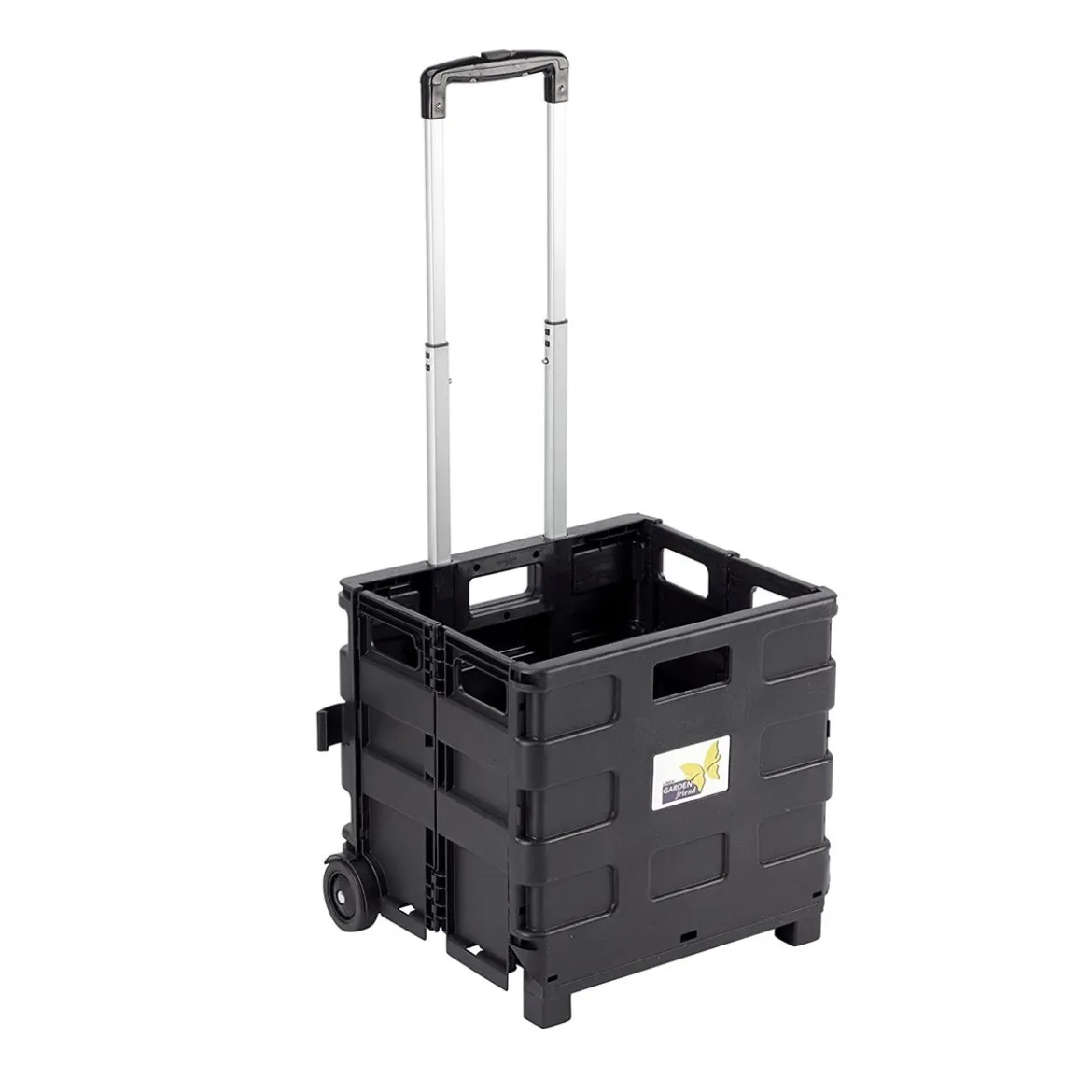 Carrello Pieghevole con Cassa Plastica Porta Spesa Bravetta Trasporto Giardino