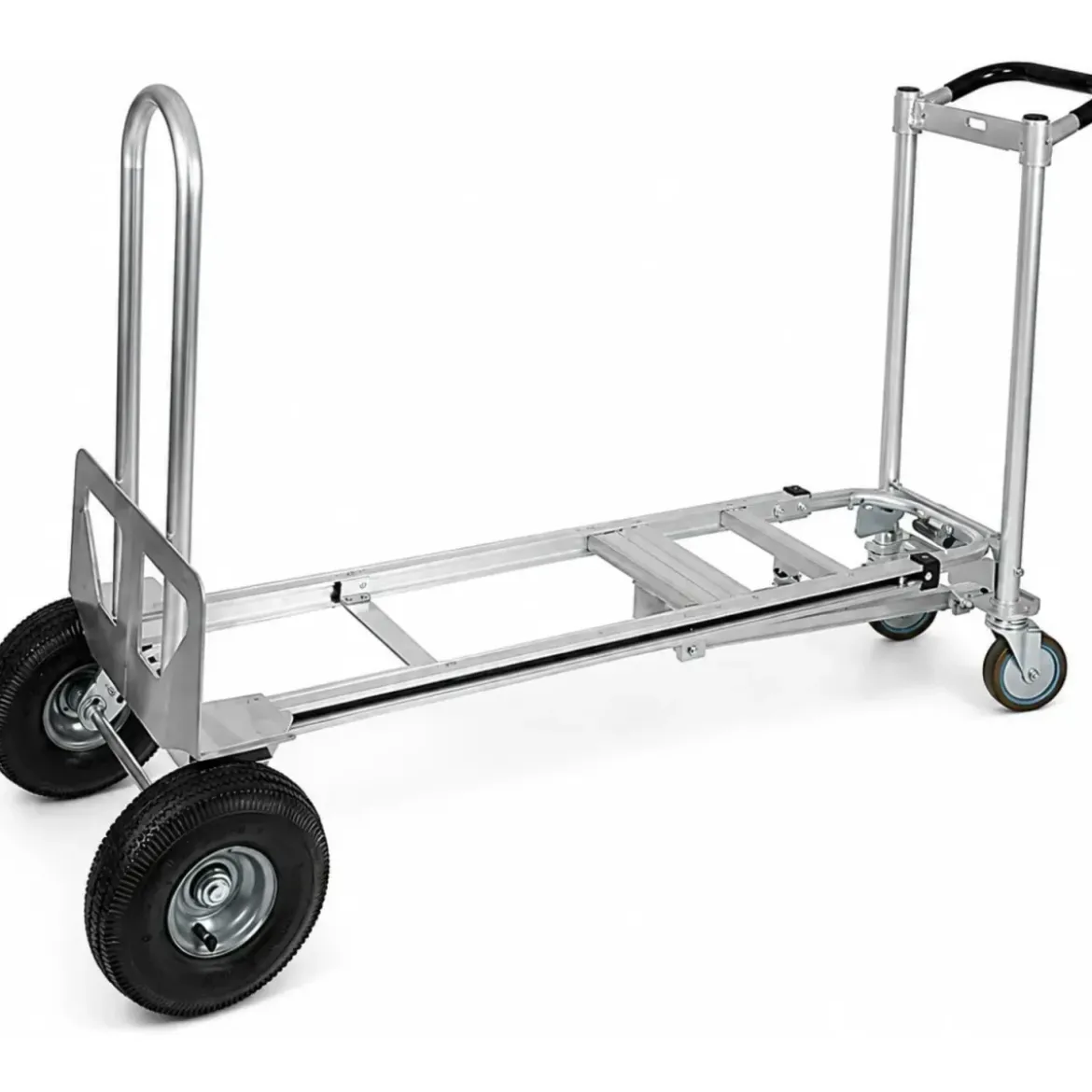 Carrello Portapacchi Bravetta 3 in 1 in Alluminio 4 Ruote Pieghevole