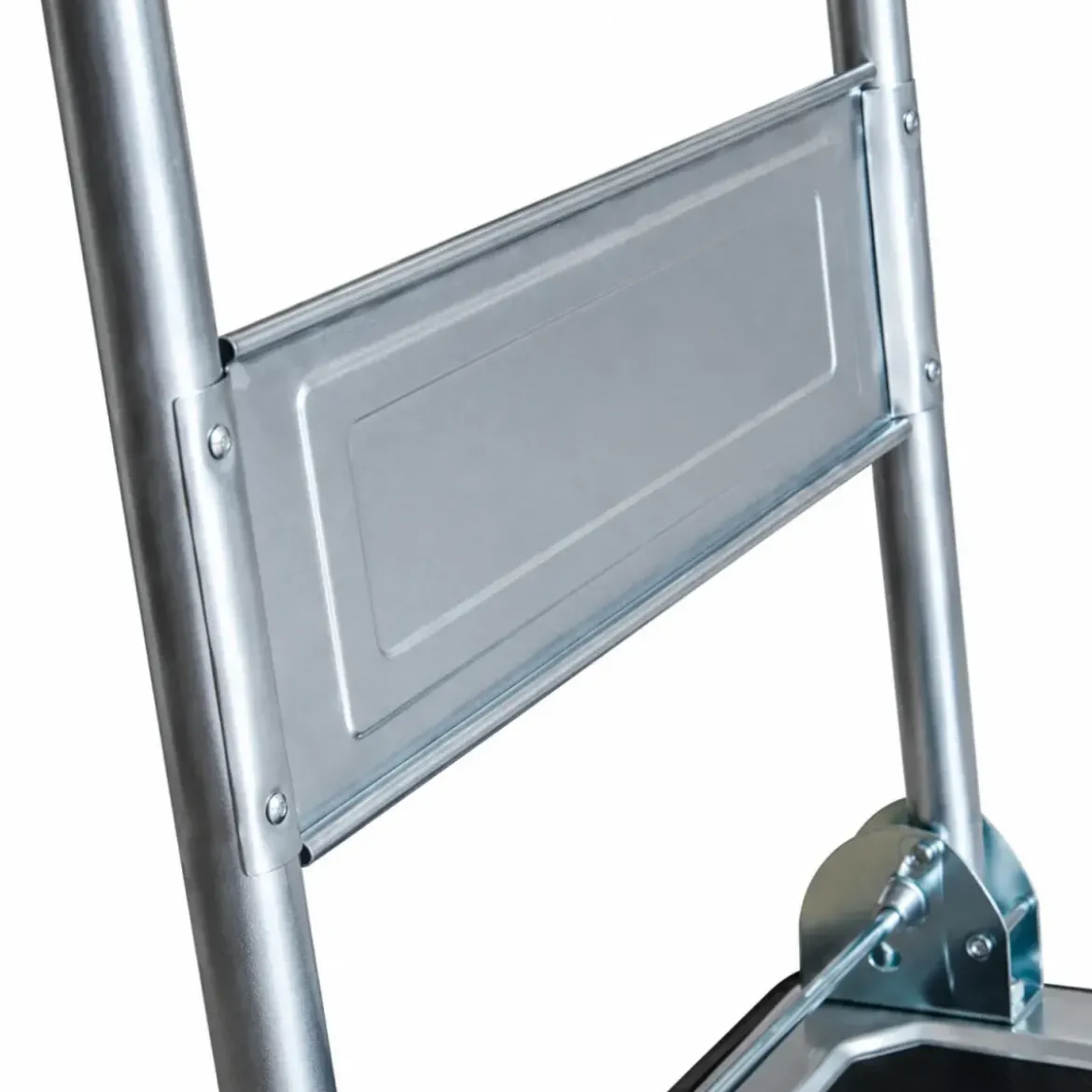 Carrello Portatutto Pieghevole in Acciaio con Pedana Portata 150kg