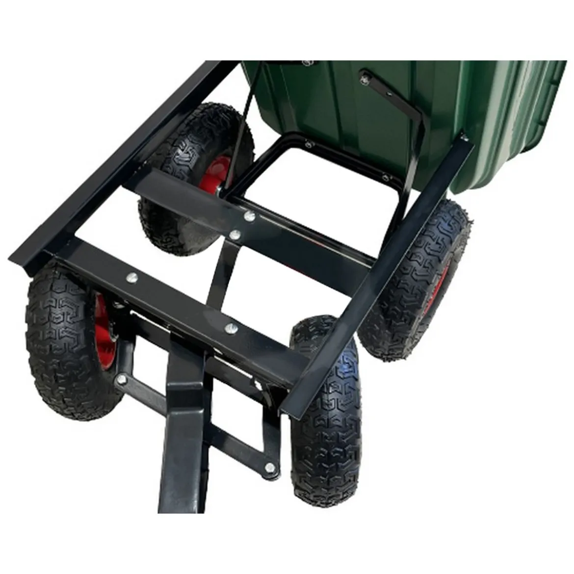 Carrello Portatutto Ribaltabile a 4 ruote Carretto da Giardino Rimorchio
