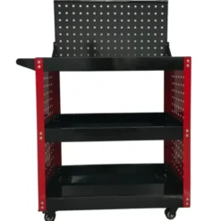 Carrello Portautensili Preforato 3 Ripiani con Pannello Portata 100 kg