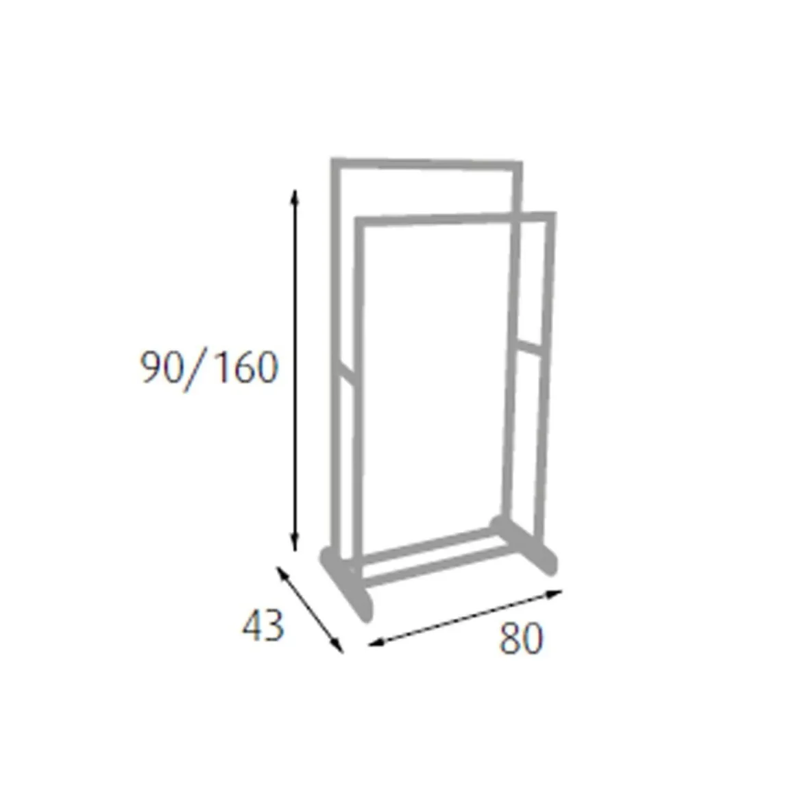 Carrello Stender Appendiabiti Porta Abiti con Ruote Economico Stand Attaccapanni
