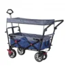 Carrello Tessuto Tettuccio Portatutto 4 Ruote Carretto da Giardino Spesa