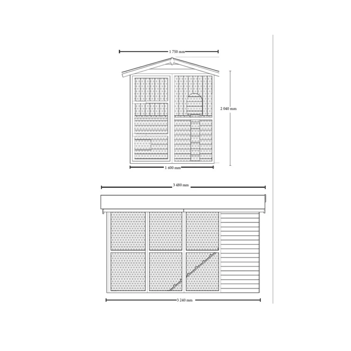 Casa Pollaio in Legno 8 12 Polli per Galline Ovaiole Prefabbricato Recinto