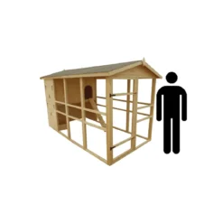 Casa Pollaio in Legno 8 12 Polli per Galline Ovaiole Prefabbricato Recinto