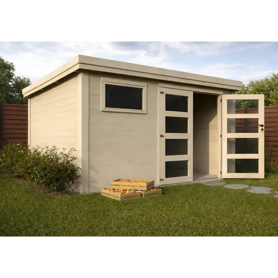 Casa 365x275 in Legno 28 mm da Giardino Rimessa per Attrezzi Casetta Depandance