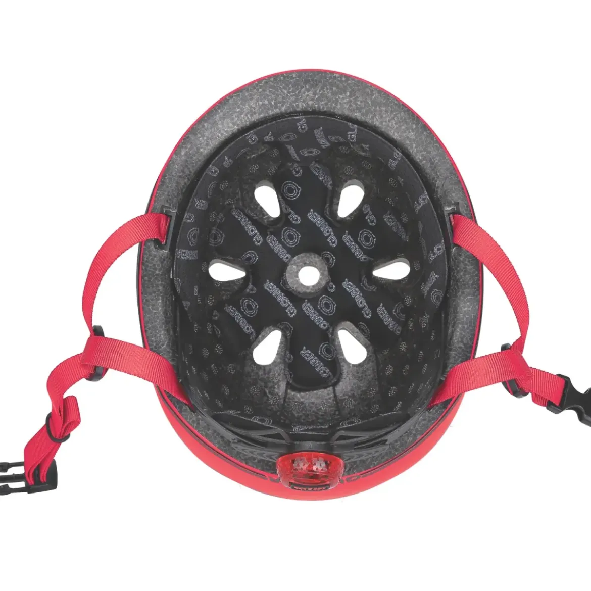 Casco Bici per Bambini Regolabile Rosso XXS-XS 48-51 cm con LED