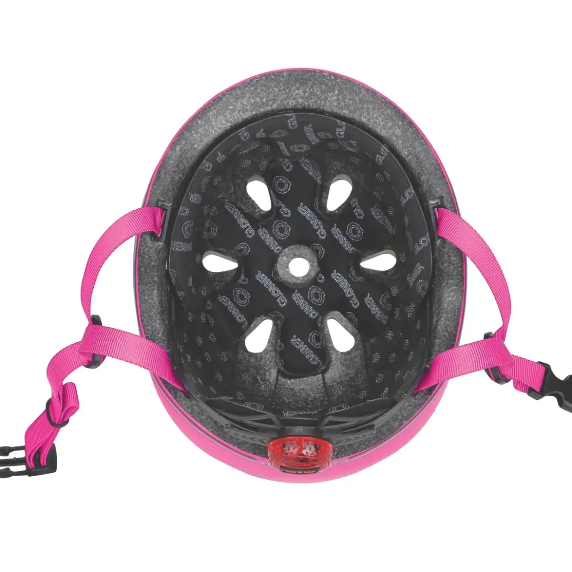 Casco Bici per Bambini Regolabile Fucsia XXS-XS 48-51 cm con LED