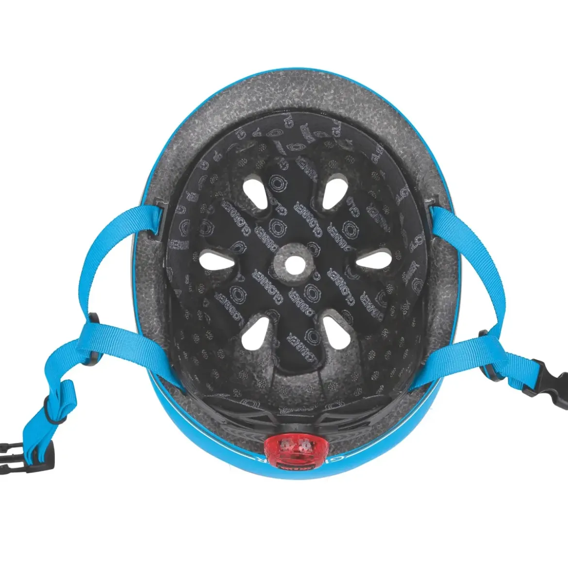Casco Bici per Bambini Regolabile Azzurro XXS-XS 48-51 cm con LED