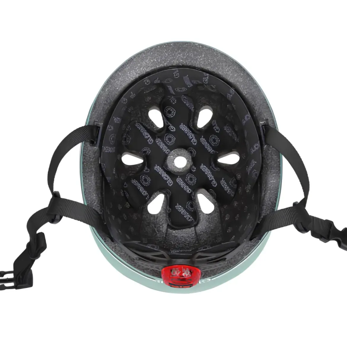 Casco per Bambini 45-51cm Verde Salvia LED Posteriori Monopattino