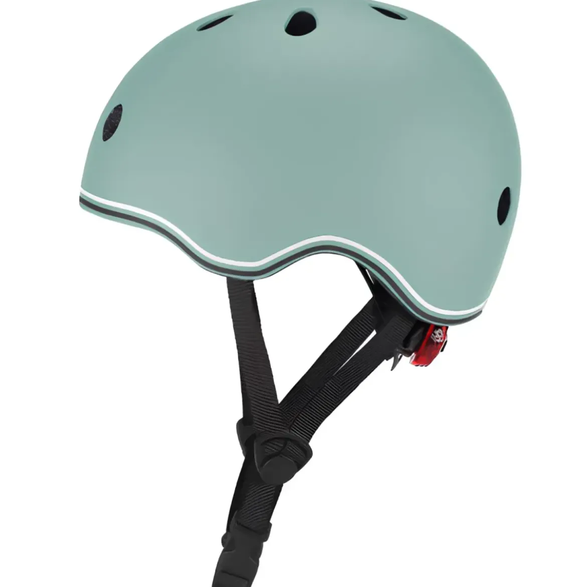 Casco per Bambini 45-51cm Verde Salvia LED Posteriori Monopattino