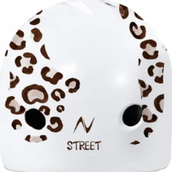 Casco per Bambini Leopardato S 52-55cm per Pattini Skateboard
