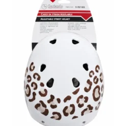 Casco per Bambini Leopardato S 52-55cm per Pattini Skateboard