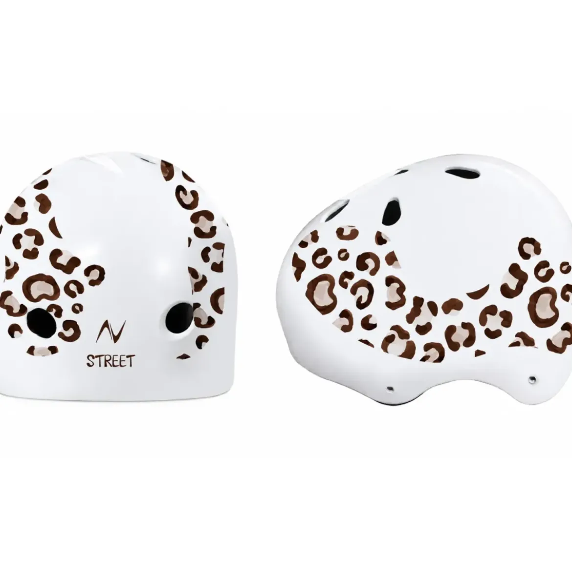 Casco per Bambini Leopardato S 52-55cm per Pattini Skateboard