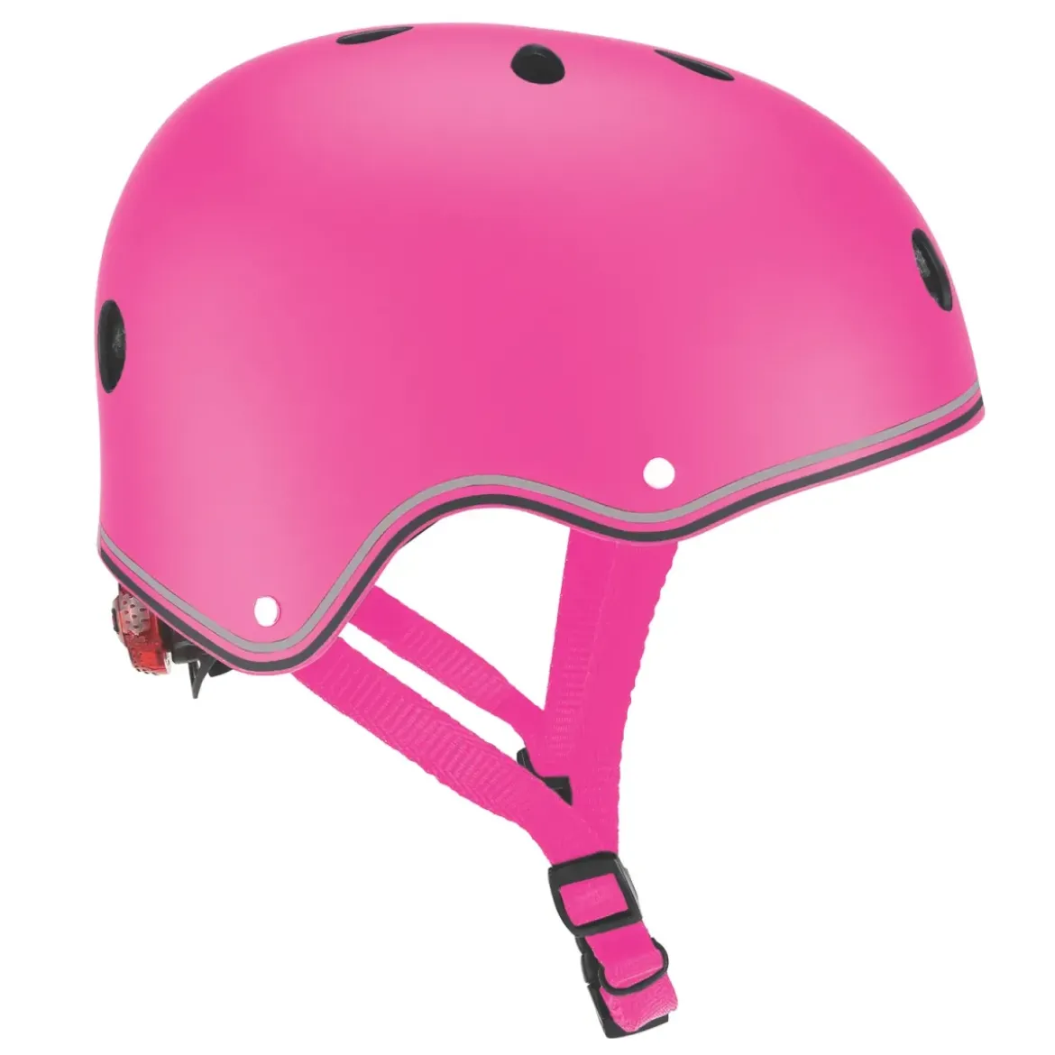 Casco per Bambini Regolabile XS/S 48-53 cm con LED Fucsia Monopattino