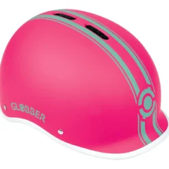 Casco per Bambini S/M Ø 51-55 cm per Monopattino Bici Fucsia con LED