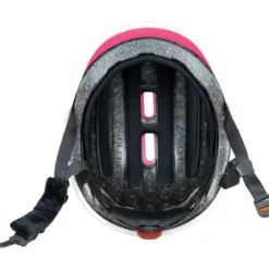 Casco per Bambini S/M Ø 51-55 cm per Monopattino Bici Fucsia con LED