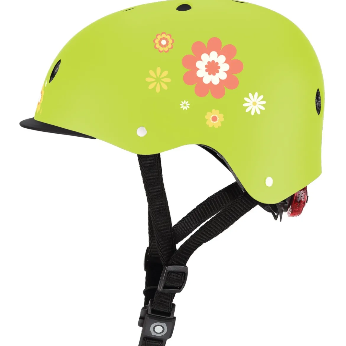 Casco per Bambini XS-S Ø 48-53 cm Chiusura Magnetica Verde Floreale