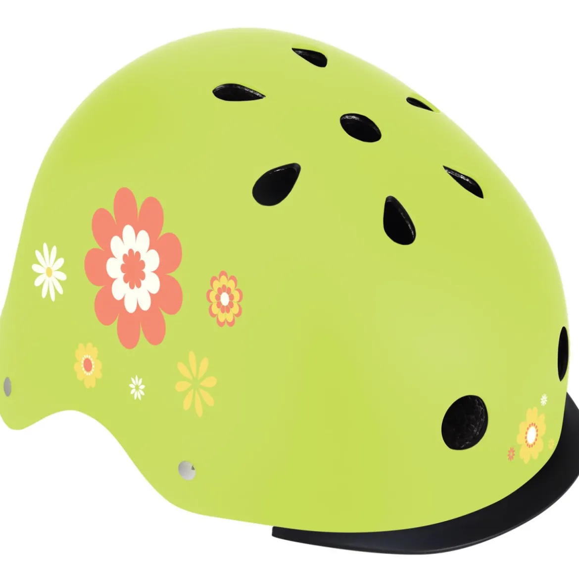 Casco per Bambini XS-S Ø 48-53 cm Chiusura Magnetica Verde Floreale