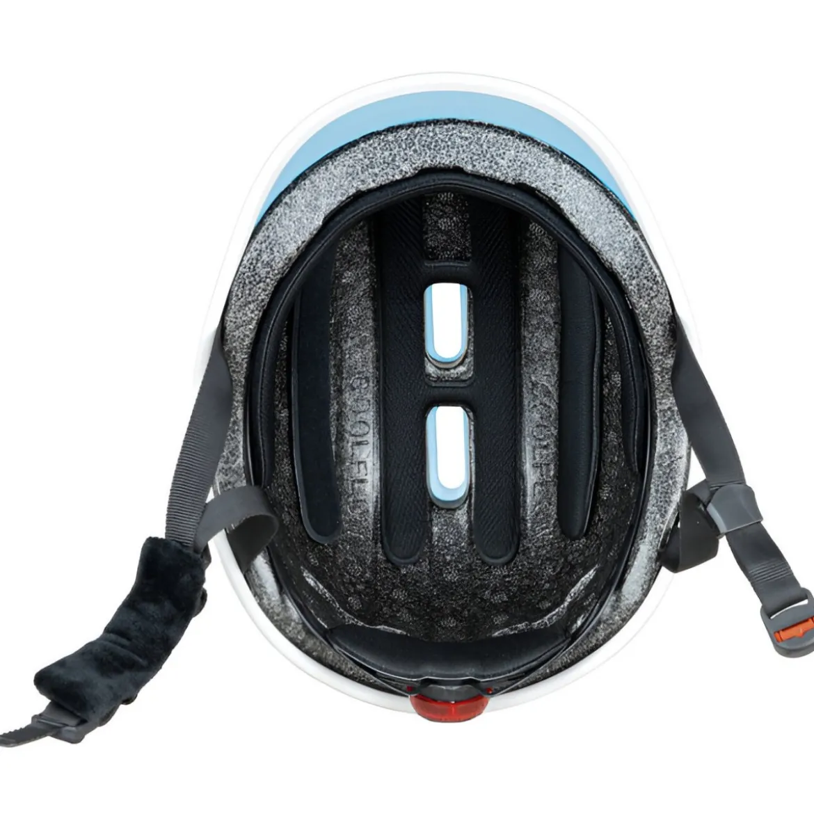 Casco Protettivo Bambini XS/S Ø 47-51cm Blu Pastello LED Posteriore