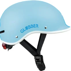 Casco Protettivo Bambini XS/S Ø 47-51cm Blu Pastello LED Posteriore