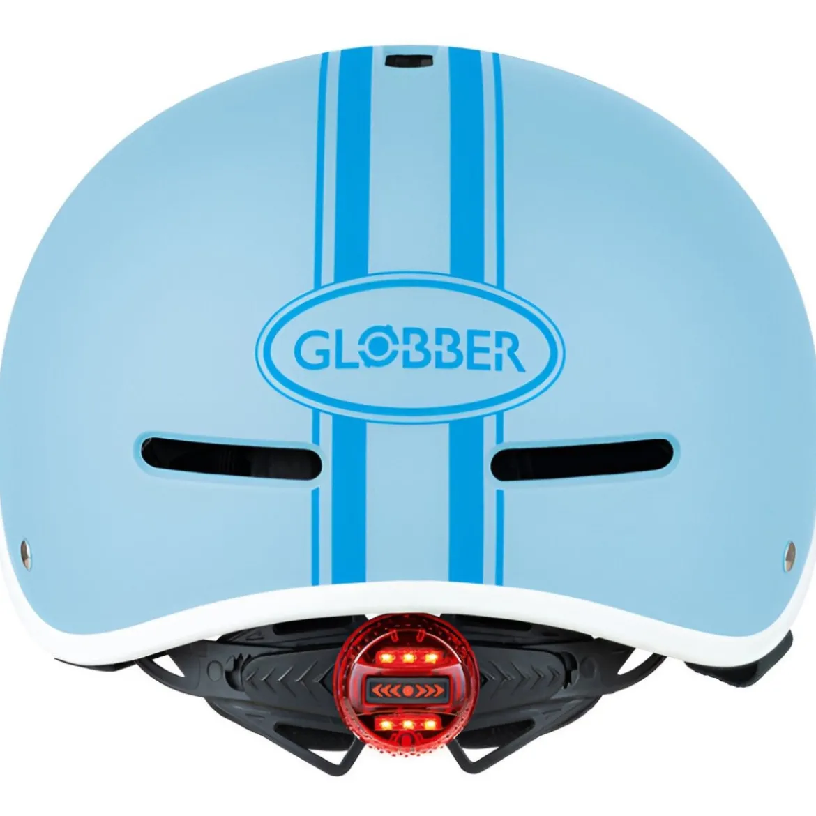 Casco Protettivo Bambini XS/S Ø 47-51cm Blu Pastello LED Posteriore