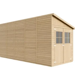 Casetta Addossata da Giardino in Legno Chiusa 2x5 m Pavimento 10 m2