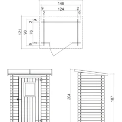 Casetta Armadio in Legno Da Giardino per Attrezzi 124x76 cm