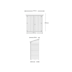 Casetta Armadio 120x60 in Legno per Attrezzi Giardino con Ripiani