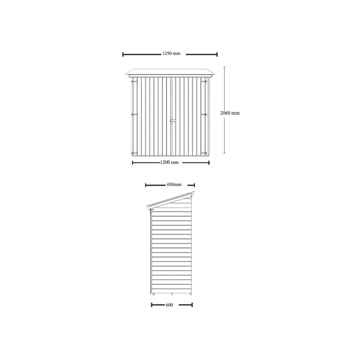 Casetta Armadio 120x60 in Legno per Attrezzi Giardino con Ripiani