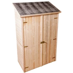 Casetta Armadio 120x60 in Legno per Attrezzi Giardino con Ripiani