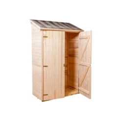 Casetta Armadio 120x60 in Legno per Attrezzi Giardino con Ripiani