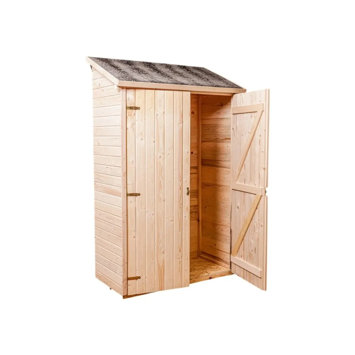 Casetta Armadio 120x60 in Legno per Attrezzi Giardino con Ripiani