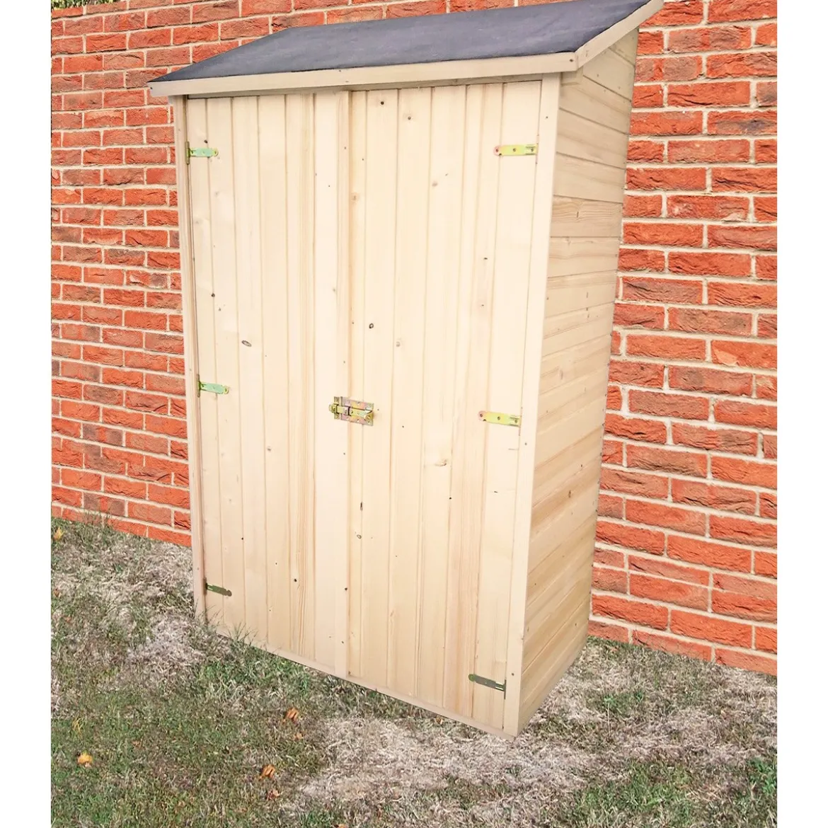 Casetta Armadio 120x60 in Legno per Attrezzi Giardino con Ripiani