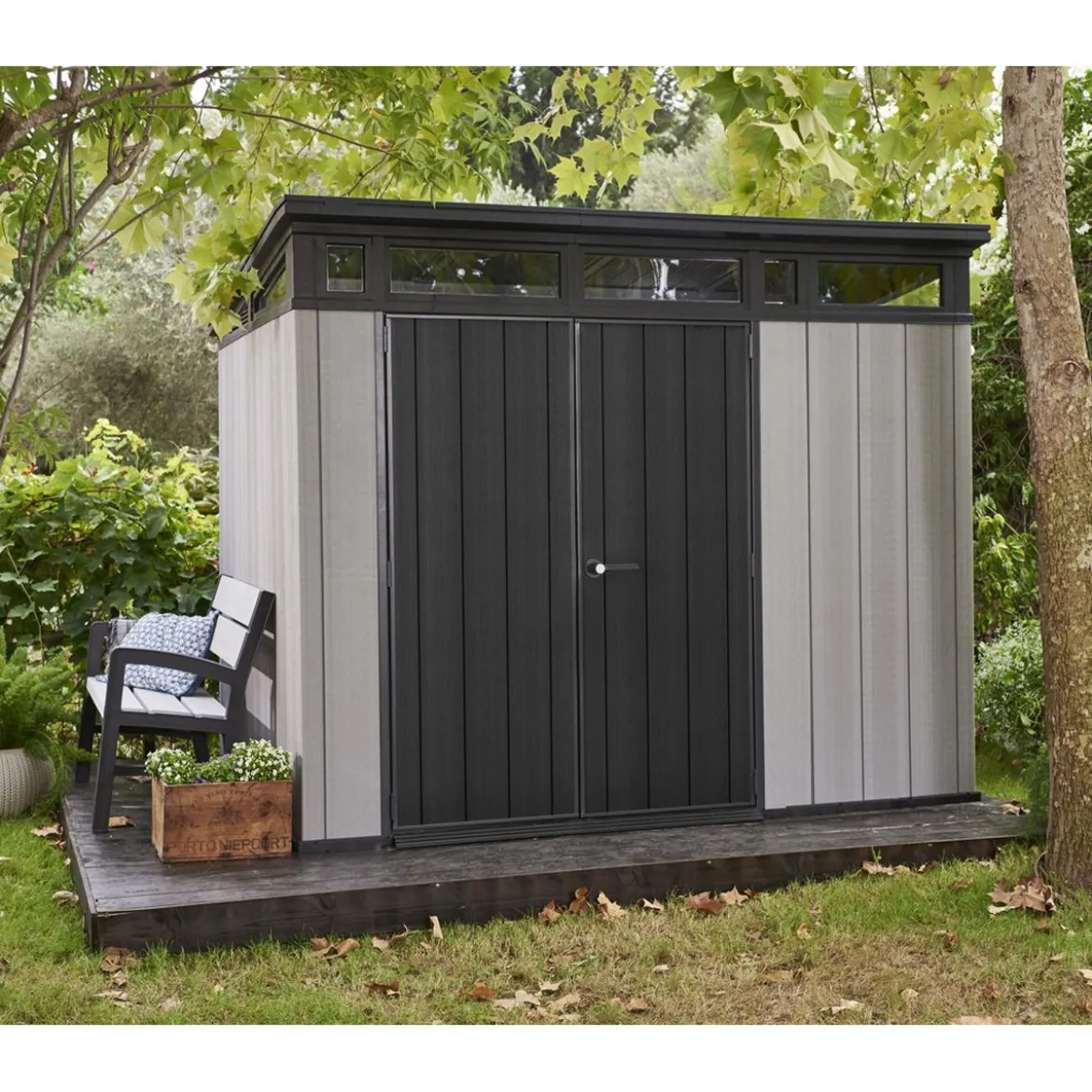 Casetta Artisan 9x7 Keter 277x216 cm Addossata con Pavimento Interno