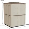 Casetta Attrezzi Plastica Beige Antipioggia da Giardino 151x146 cm
