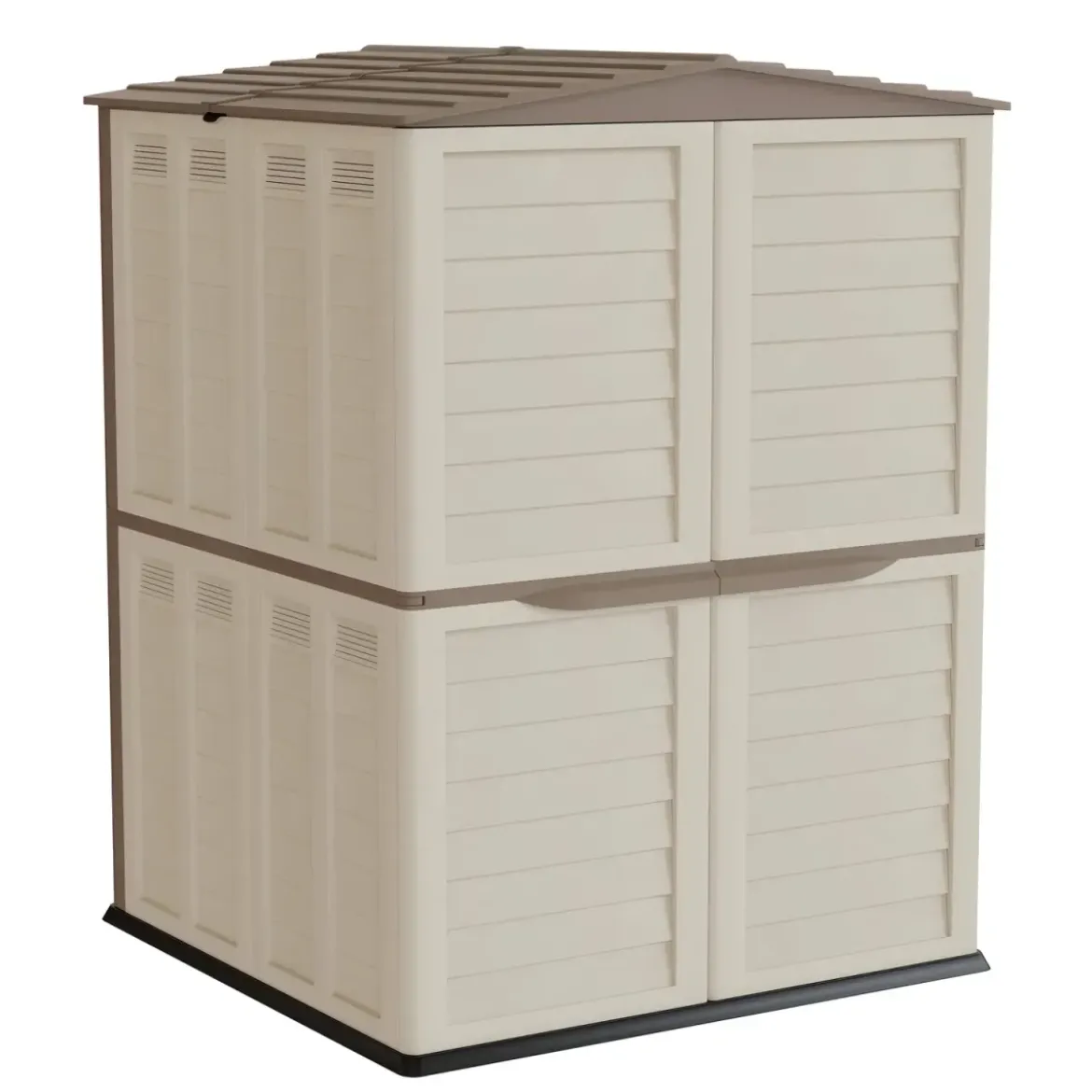 Casetta Attrezzi Plastica Beige Antipioggia da Giardino 151x146 cm