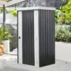Casetta Box Giardino 98x81x180H cm Acciaio Antracite con Porta