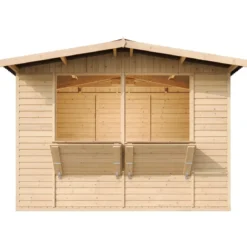 Casetta Chiosco in Legno 3x2 a Pannelli 17 mm Bar da Spiaggia Giardino