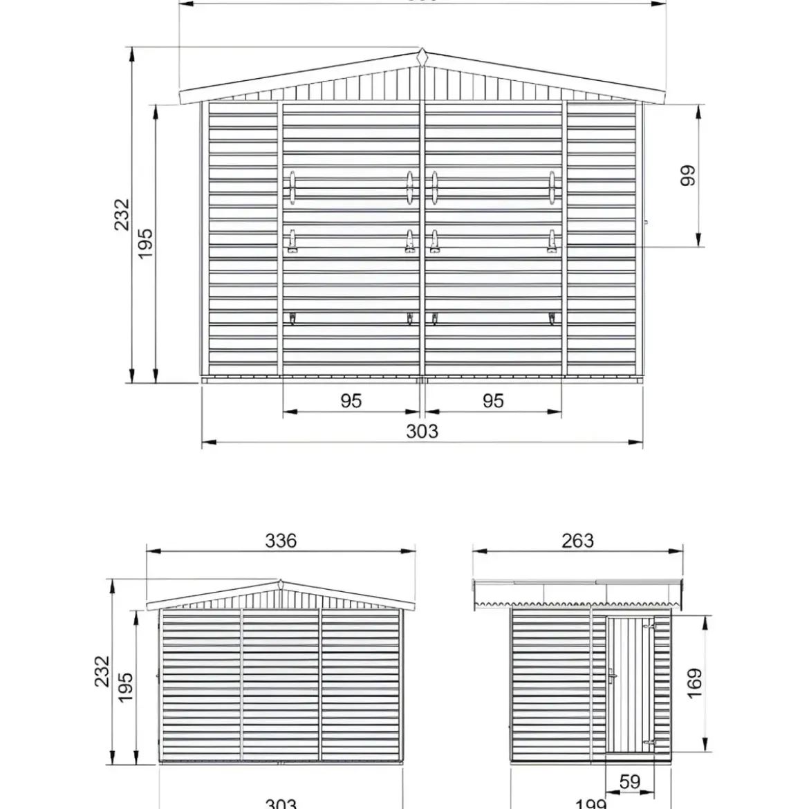 Casetta Chiosco in Legno 3x2 a Pannelli 17 mm Bar da Spiaggia Giardino